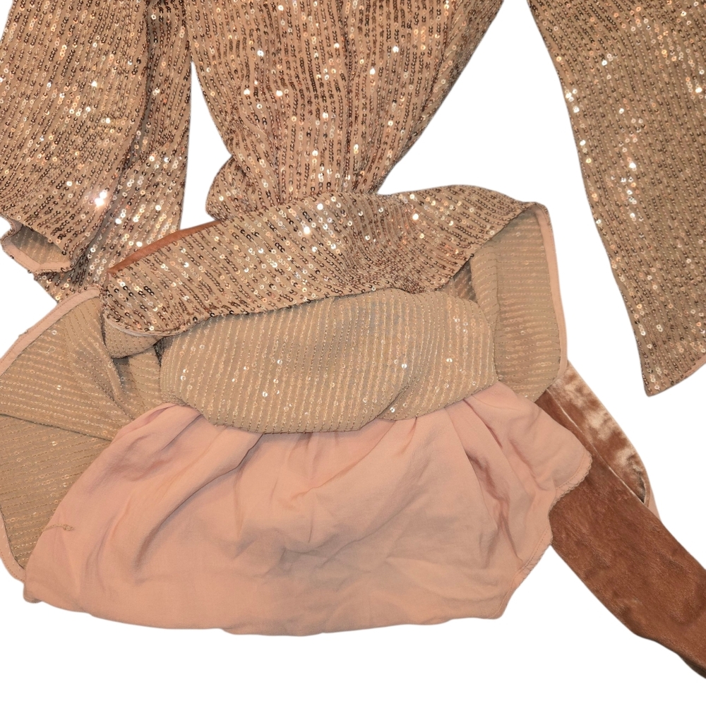 Anthropologie Starling Sequin Tunic Dress Rose Gold XS MSRP $170 - Picture 10 of 16